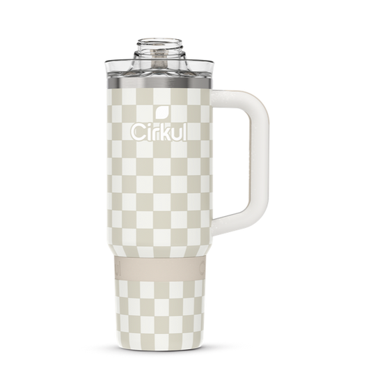 Limited Edition: 30oz. Taupe Tartan Travel StrawSip™ Tumbler 9BIX